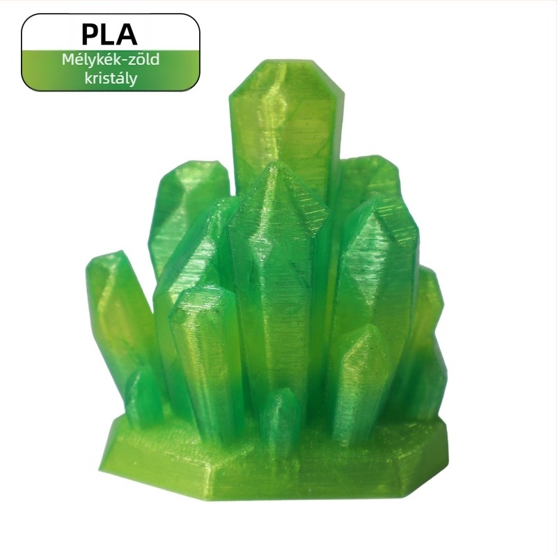 PLA filament 3D nyomtatáshoz, kristályhatás (Anyag: PLA; Tömeg: 1 kg; Márka: Ningmei Technology; Testreszabható: Igen)