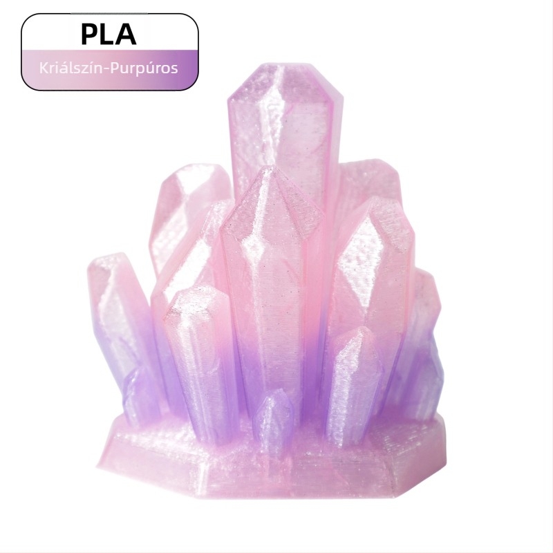 PLA filament 3D nyomtatáshoz, kristályhatás (Anyag: PLA; Tömeg: 1 kg; Márka: Ningmei Technology; Testreszabható: Igen)