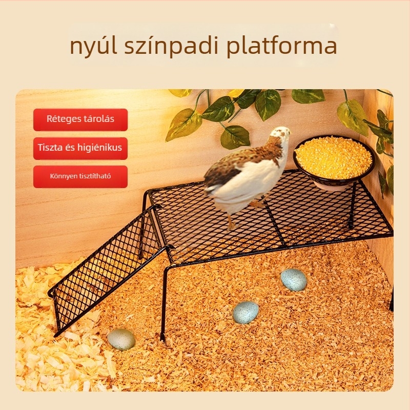 Szárnyasok etető platforma vasrácsos polccal — vasasztal, Xingxingwen márka, csirkék számára