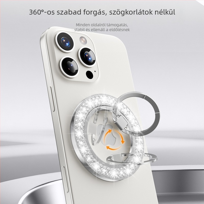 Mágneses állvány telefonokra, Yingle, modell Yl-zs03, ötvözetes kivitel, univerzális telefonokra és tabletekre, testreszabható