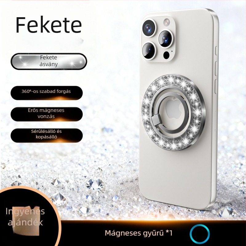 Mágneses állvány telefonokra, Yingle, modell Yl-zs03, ötvözetes kivitel, univerzális telefonokra és tabletekre, testreszabható