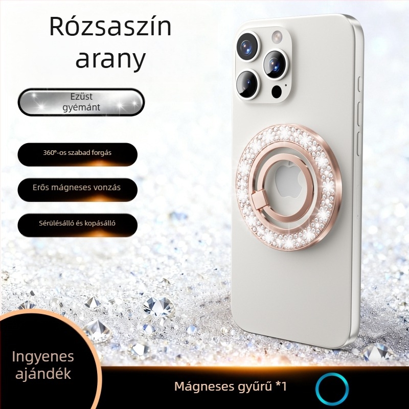 Mágneses állvány telefonokra, Yingle, modell Yl-zs03, ötvözetes kivitel, univerzális telefonokra és tabletekre, testreszabható