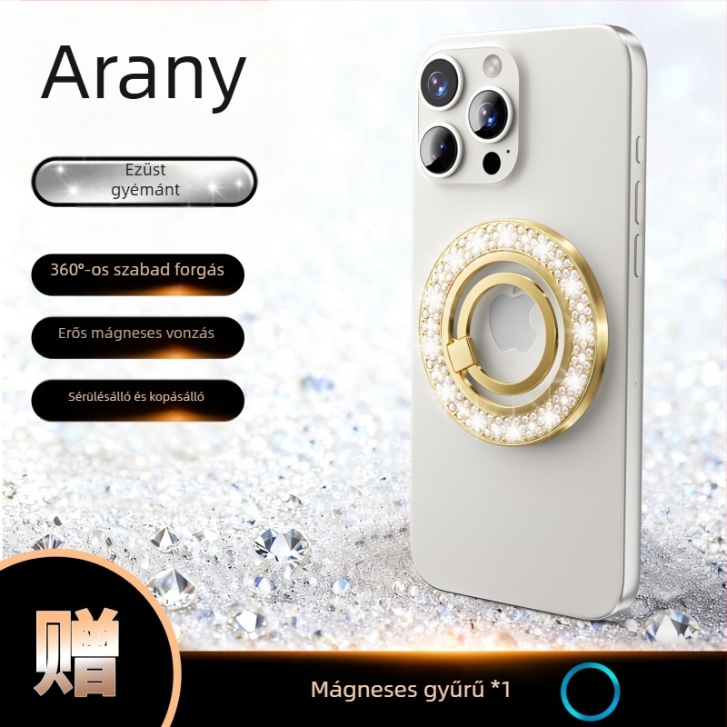 Mágneses állvány telefonokra, Yingle, modell Yl-zs03, ötvözetes kivitel, univerzális telefonokra és tabletekre, testreszabható