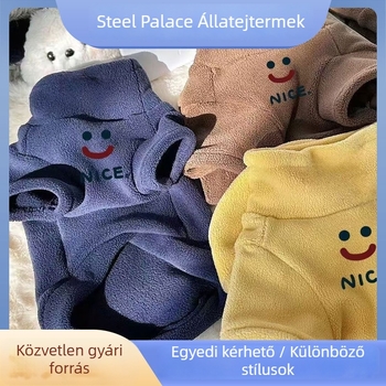 Derong vastag meleg anyagból készült kutya- és macskahoodie, kis- és közepes méretű állatoknak, hétköznapi stílus