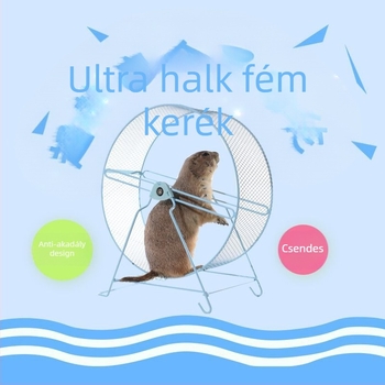 Fém ultracsendes futókerék kisállatoknak, alkalmas Hedgehog, Squirrel, Chinchilla, Sugar Glider