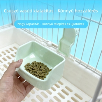 Monster Box függő PVC nyúl etető tál – vastított, harapás elleni, felborulás elleni