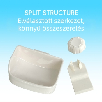 Monster Box függő PVC nyúl etető tál – vastított, harapás elleni, felborulás elleni