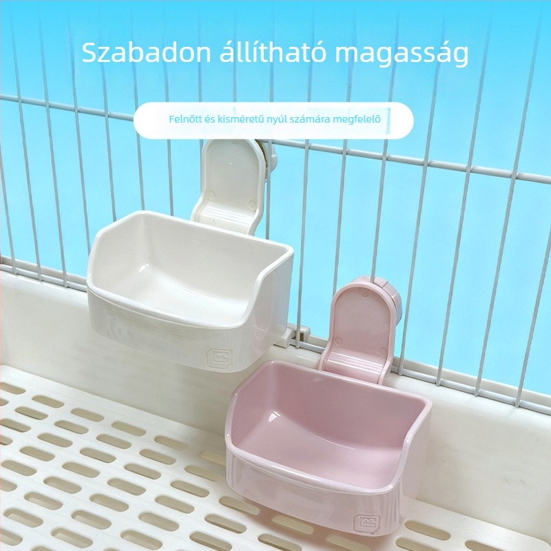Monster Box függő PVC nyúl etető tál – vastított, harapás elleni, felborulás elleni