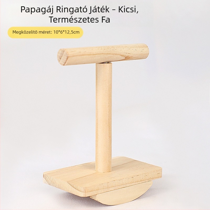 Papagáj játék Zanthoxylum-fából készült kapaszkodóval, csőrreszelő rúd, ringó platforma és harapós játék