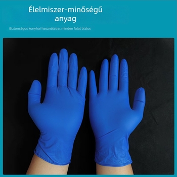 Nitril kesztyű, élelmiszerrel érintkező használathoz, pormentes, tartós, védő