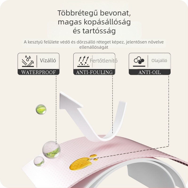 Egyszer használatos mosogatós kesztyűk, átlátszóak, porállóak, vastagság 0,05 mm alatt, műanyagból