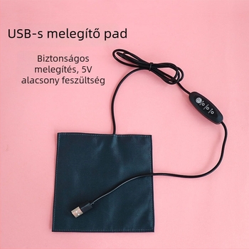USB fűtőpad kisállatok számára – Flower Branch dizájn, USB‑tápellátás, téli melegítést biztosít