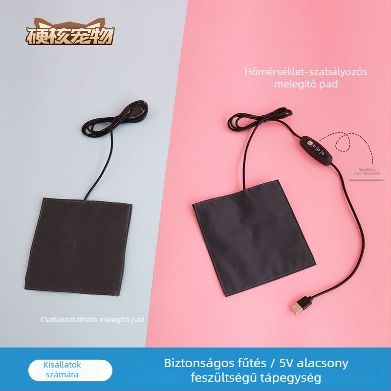 USB fűtőpad kisállatok számára – Flower Branch dizájn, USB‑tápellátás, téli melegítést biztosít