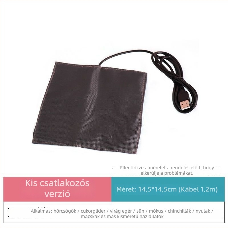USB fűtőpad kisállatok számára – Flower Branch dizájn, USB‑tápellátás, téli melegítést biztosít