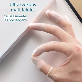 Átlátszó ujjvédők manikűrhöz, ultra vékony, frosted felülettel, anti-slip és pormentes; vastagság 0,2–0,3 mm; mintázat átlátszó; funkció védelem; élettartam 2 év