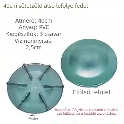 Koi tó aljának alsó lefolyófedője és UFO lefolyófedője az akváriumi szűrőberendezéshez, márvánnyal és üvegfátyollal az aljban