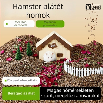 Hamster alátét hajdinából, bioenzimmel, dezodoráló és nedvszívó aljzat élőhely-díszítéséhez