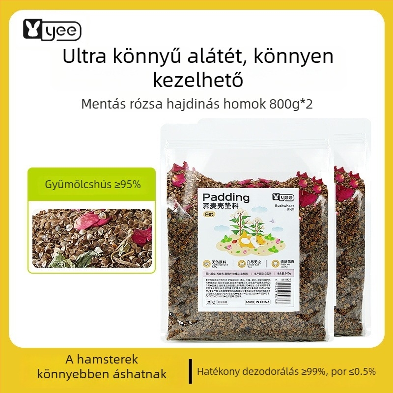 Hamster alátét hajdinából, bioenzimmel, dezodoráló és nedvszívó aljzat élőhely-díszítéséhez