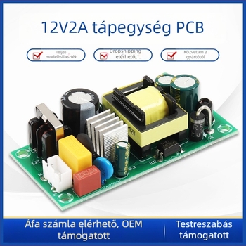 Chuang sixuan 12V2A kapcsolóüzemű tápegység modul – csupasz PCB, izoláció, bemenet 220V AC, kimenet 12V DC LED-szalagra