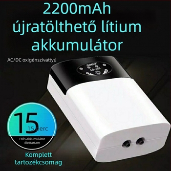 Songbao akváriumi aerátor – csendes oxigénpumpa, kettős tápellátású (AC/DC), súly 1