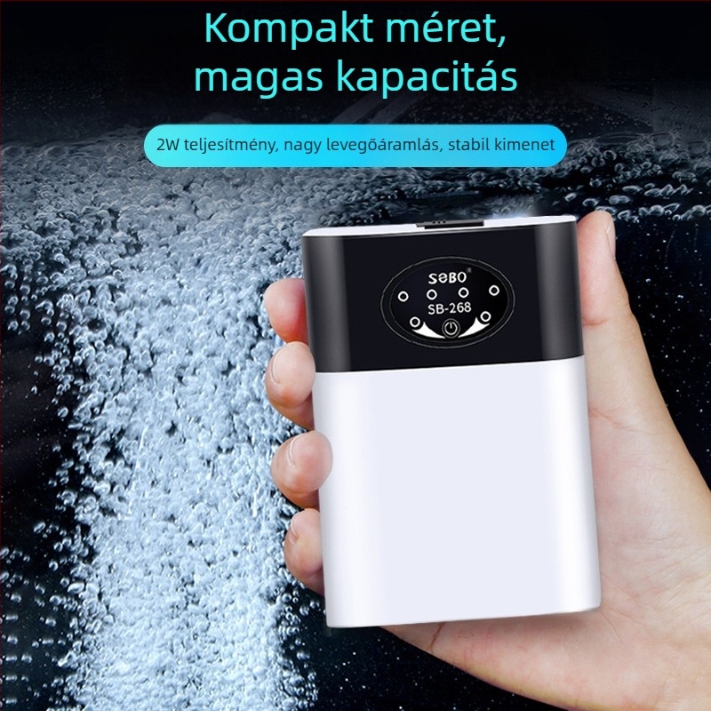 Songbao akváriumi aerátor – csendes oxigénpumpa, kettős tápellátású (AC/DC), súly 1