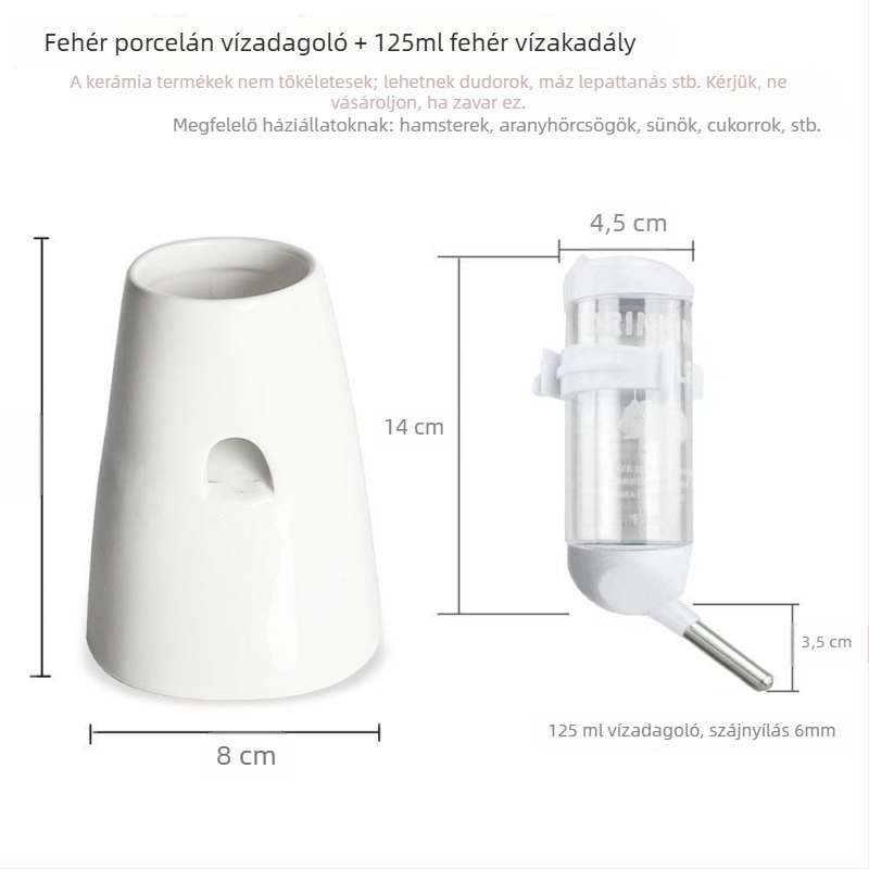 Hamster ivóvíz adagoló | Műanyag test | Eredet: Zhejiang | Márka: Egyéb