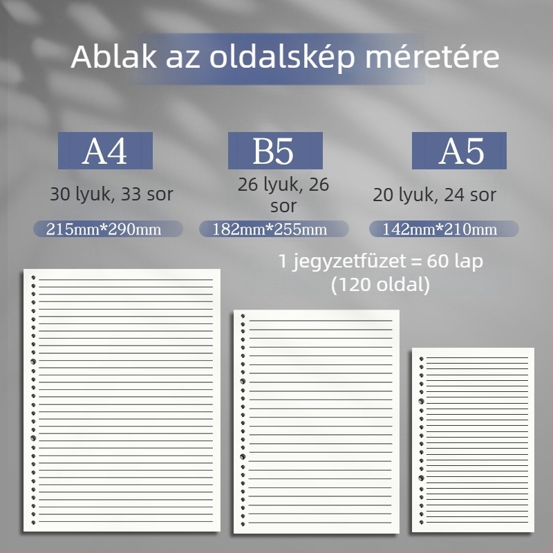 Mengjin Leválasztható jegyzetfüzet, PP borító, 80 g papír, 50–100 oldal
