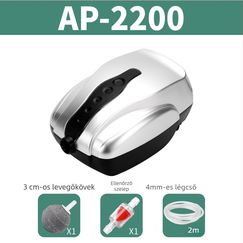 Blue Treasure akváriumi levegőpumpa — csendes oxigénellátó, 1 kg, importálás nem, magáncímke lehetséges