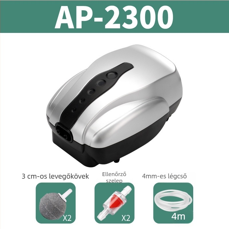 Blue Treasure akváriumi levegőpumpa — csendes oxigénellátó, 1 kg, importálás nem, magáncímke lehetséges