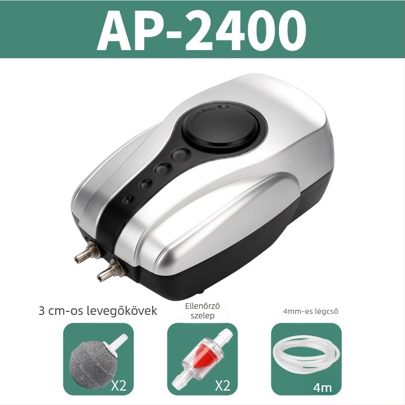 Blue Treasure akváriumi levegőpumpa — csendes oxigénellátó, 1 kg, importálás nem, magáncímke lehetséges