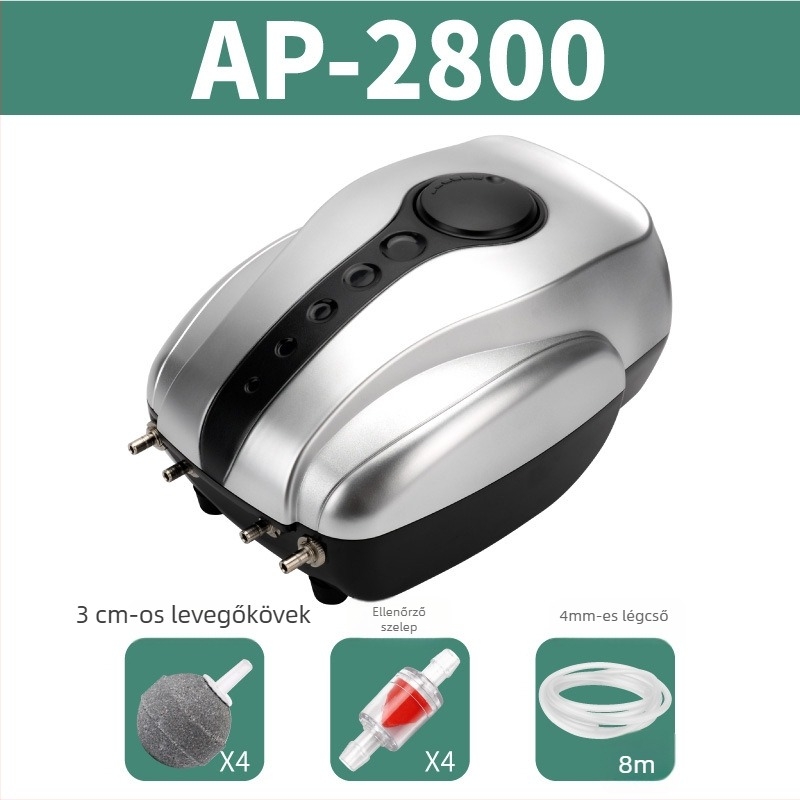 Blue Treasure akváriumi levegőpumpa — csendes oxigénellátó, 1 kg, importálás nem, magáncímke lehetséges