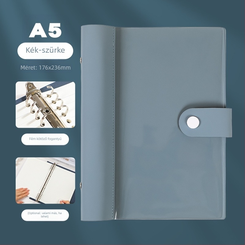 Puha bőr kötő levehető burkolattal – Pórusos csipesz, kompatibilis a 255×175 mm papírral