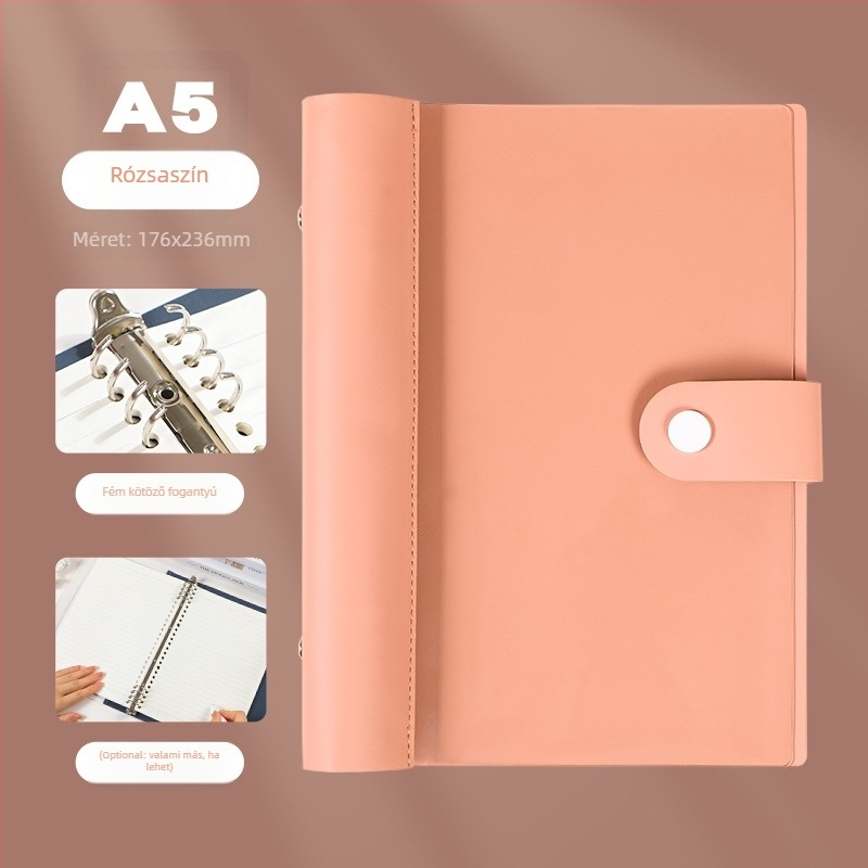Puha bőr kötő levehető burkolattal – Pórusos csipesz, kompatibilis a 255×175 mm papírral