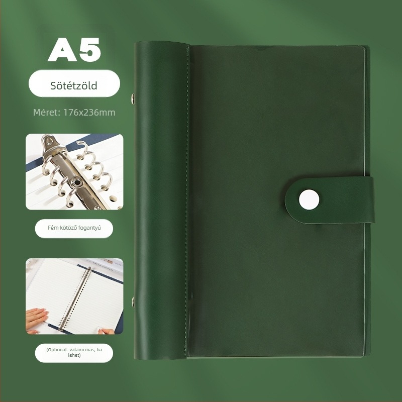 Puha bőr kötő levehető burkolattal – Pórusos csipesz, kompatibilis a 255×175 mm papírral