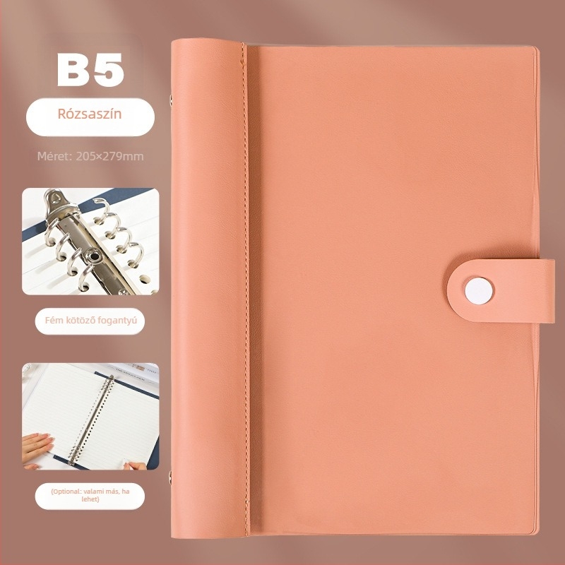 Puha bőr kötő levehető burkolattal – Pórusos csipesz, kompatibilis a 255×175 mm papírral
