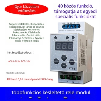 Sínes időrelé modul, többfunkciós, trigger-számlálóval