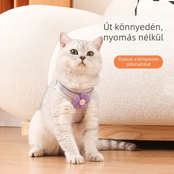 Macska mellpánt, légáteresztő, állítható, poliészter, törésálló