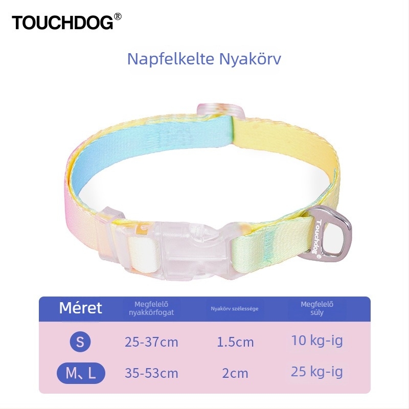 Touchdog it it színes kutya nyakörv LED világítással, utazáshoz, anti-lost póráz