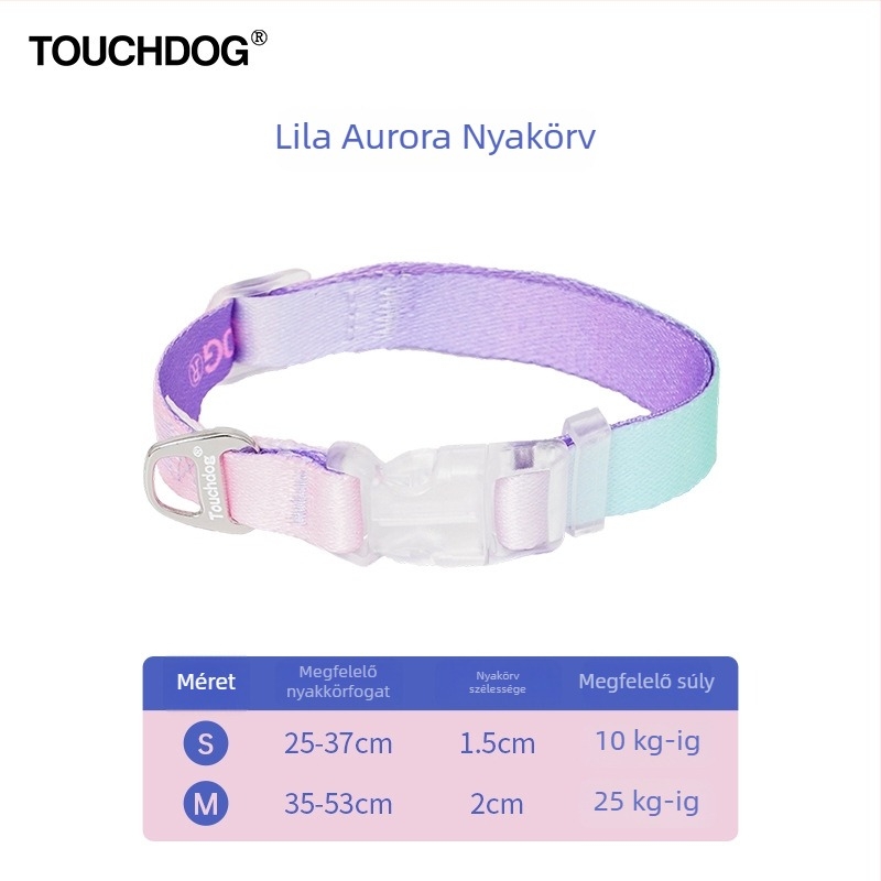 Touchdog it it színes kutya nyakörv LED világítással, utazáshoz, anti-lost póráz