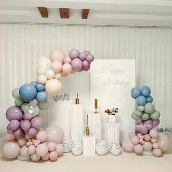 Eseményekhez tervezett ballonív – Tongxuan, latex anyag, kerek forma, New color smoke sorozat