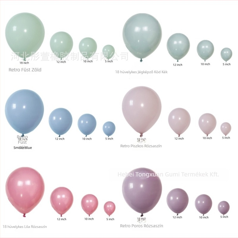 Eseményekhez tervezett ballonív – Tongxuan, latex anyag, kerek forma, New color smoke sorozat