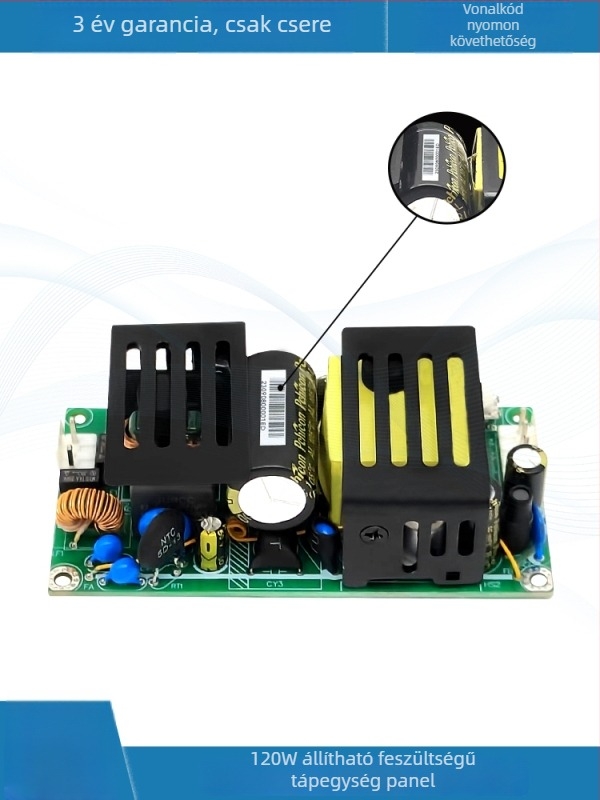 120W AC-DC modul, 220V bemenetről 24V kimenetre kapcsoló tápegység beépített feszültségstabilizátorral, ipari osztály