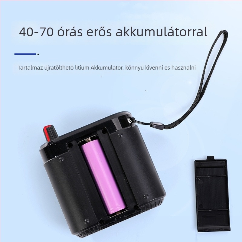 Tölthető oxigénpumpa akváriumhoz, csendes működés, USB hordozható, ABS kivitel, 244 g