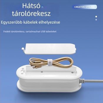 Utazó hálózati csatlakozó USB töltéssel, éjszakai fénnyel és kábelhurok tárolóval; feszültség 110-250V, teljesítmény akár 2500W, réz vezetők, PP tokozás, CCC tanúsítvány