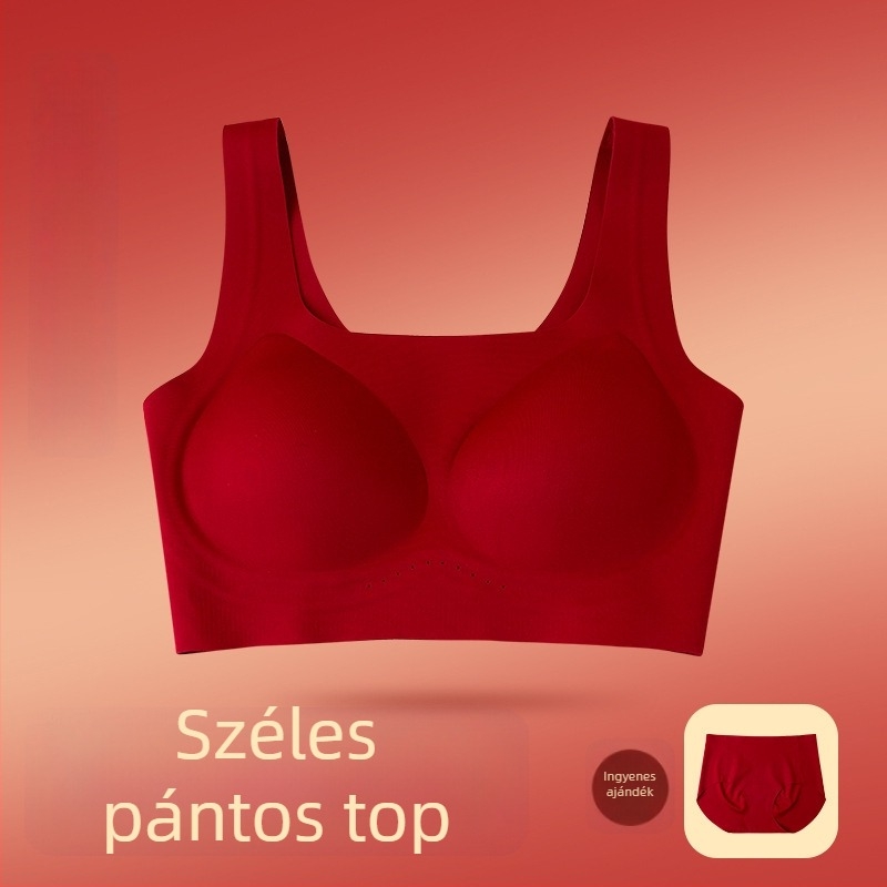 Nylon anyagú fehérneműkészlet, 3/4-es kosár, vékony formázott kosár, fix dupla pántok, varrat nélküli melltartó dizájn