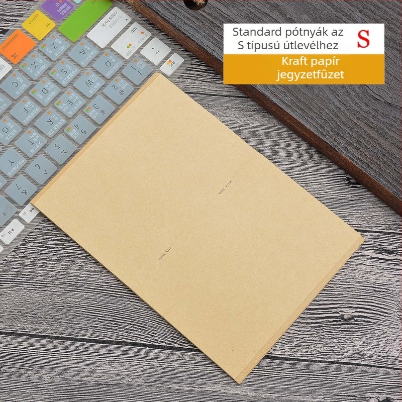 Csavaros kötésű jegyzetfüzet kraft borítóval, Dowling/kraft belső lapok, 100 gsm papír, 100–200 oldal