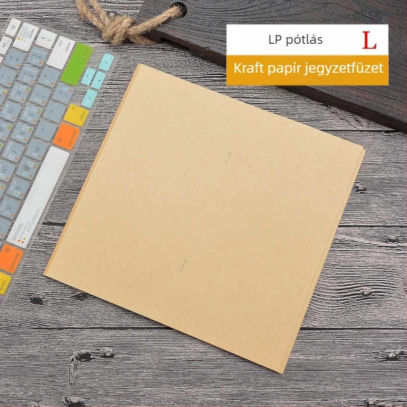 Csavaros kötésű jegyzetfüzet kraft borítóval, Dowling/kraft belső lapok, 100 gsm papír, 100–200 oldal