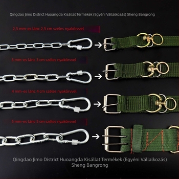 Kutyapóráz fémlánccal, harapásálló, nagytestű kutyáknak; sétára.