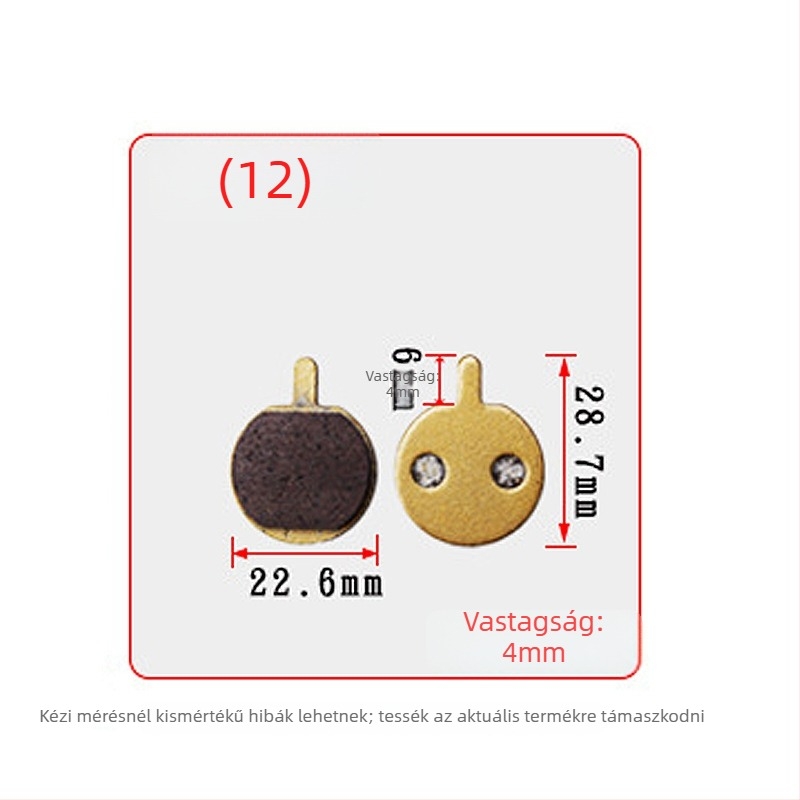 Hegyi kerékpár tárcsafék betétek, mechanikus fékezés, különböző modellek