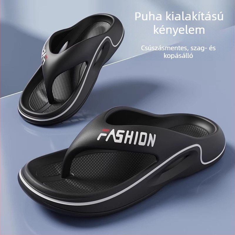 Férfi flip-flop EVA felsőrésszel és EVA talppal, nyitott ujjak, koreai stílus